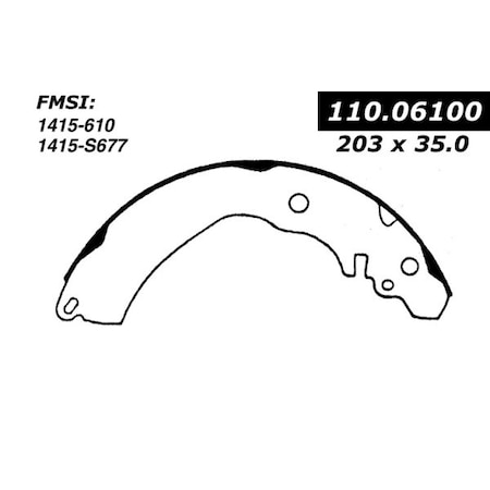 Centric Parts Centric Brake Shoes, 111.06100 111.06100